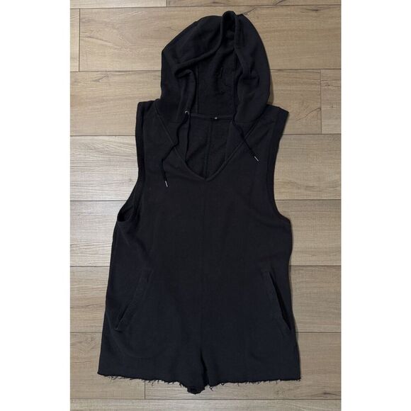 Urban Outfitters Romper Black M Medium Out From Under Athletic Womens Hooded - Picture 1 of 3